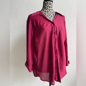 Vintage Burgundy Blouse